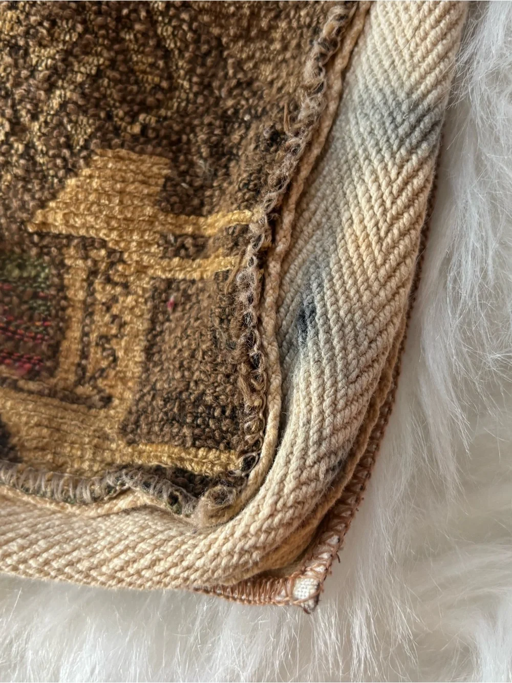 UNIQUE Camel tapestry bag BOHO tote